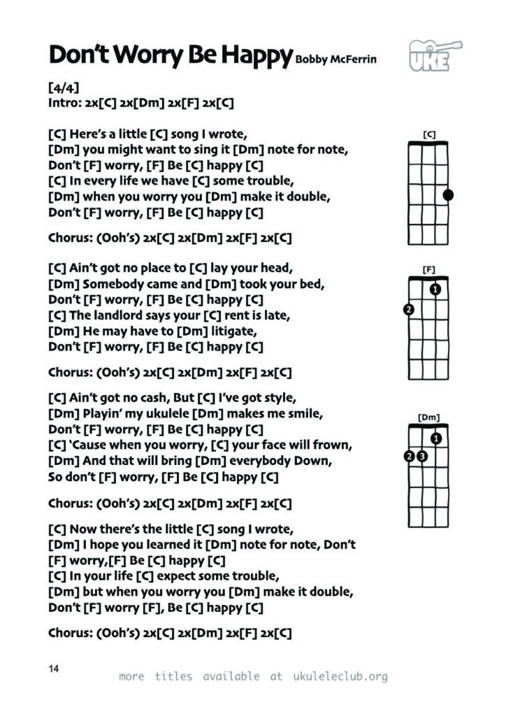 Don’t Worry, Be Happy – Ukulele PDF