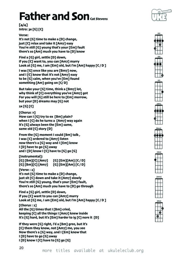 Father and Son – Ukulele PDF