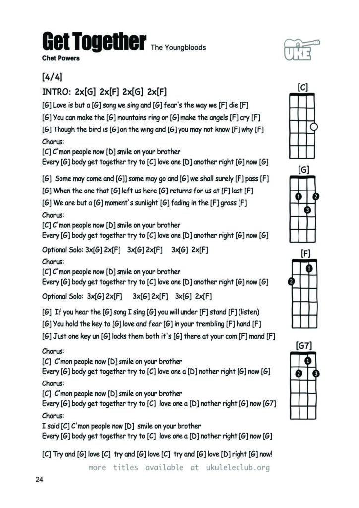 Get Together – Ukulele PDF