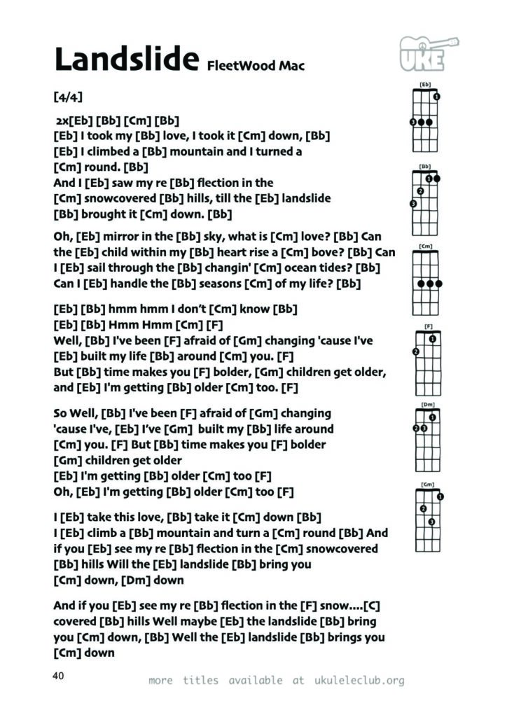 Landslide – Ukulele PDF