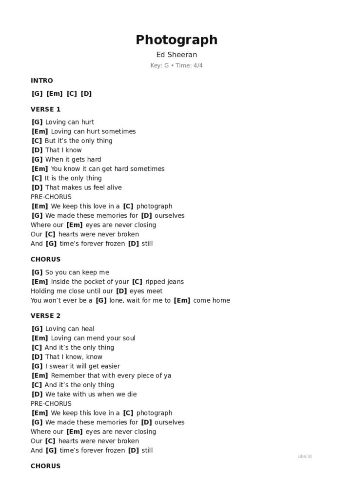 Photograph – Ukulele PDF