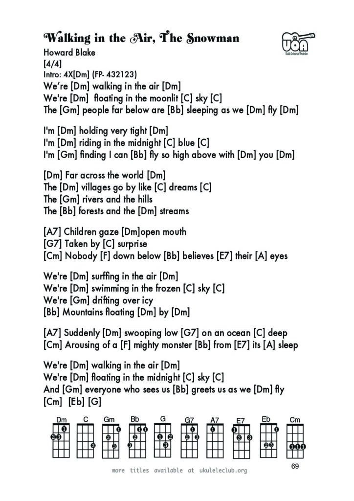 Walking in the Air – Ukulele PDF